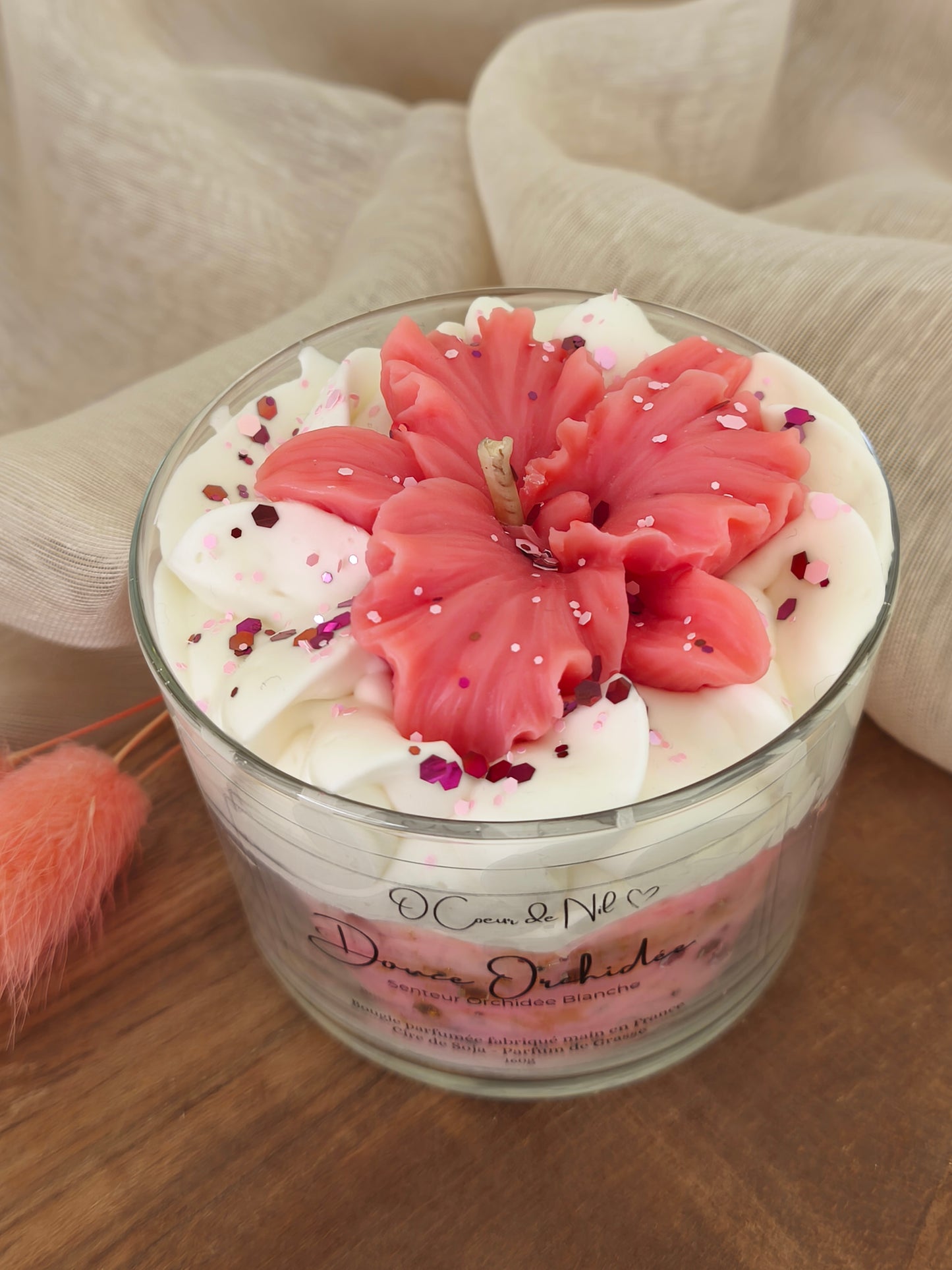 Douce Orchidée – Bougie parfumée Orchidée Blanche