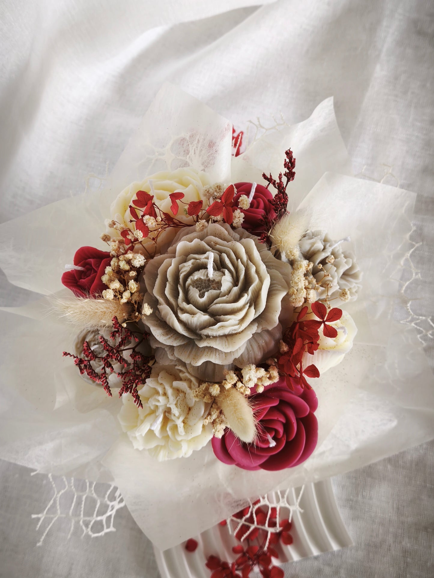 Bouquet de bougies parfumées personnalisable