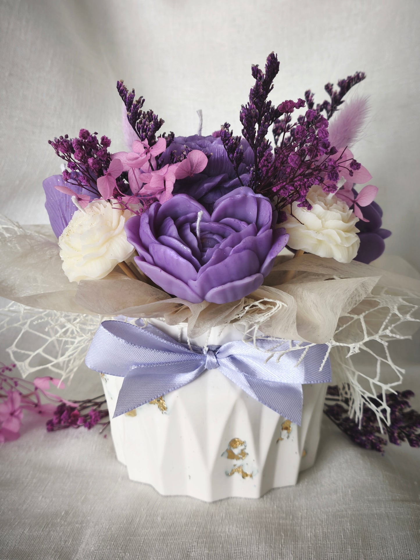 Bouquet de bougies parfumées personnalisable