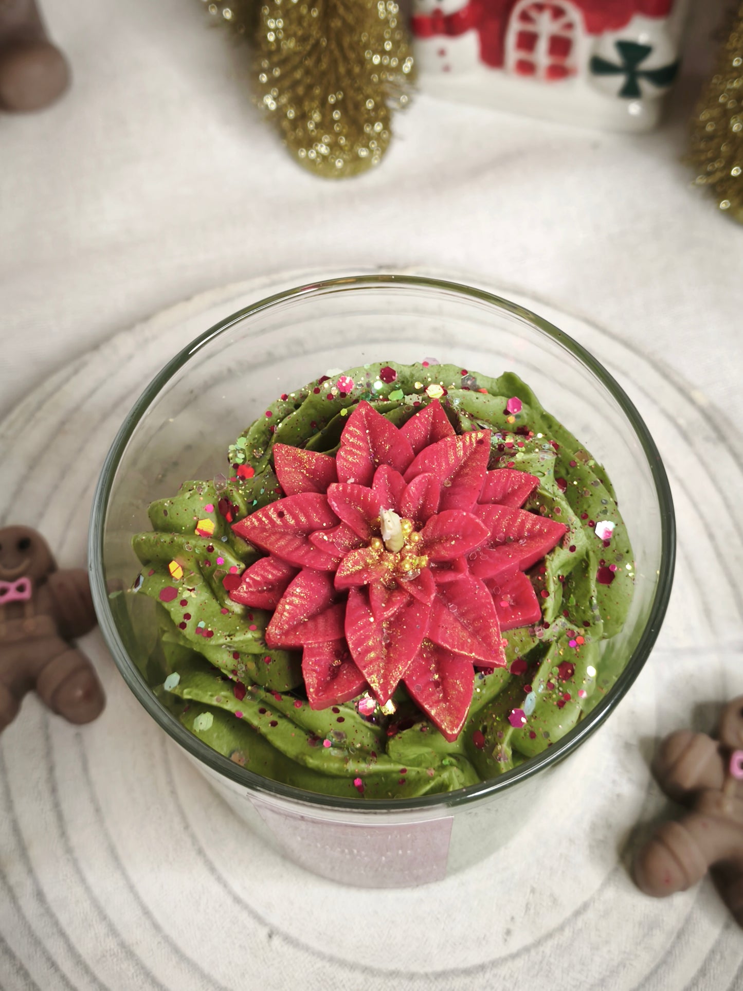 Bougie chantilly - Etoile de Noel