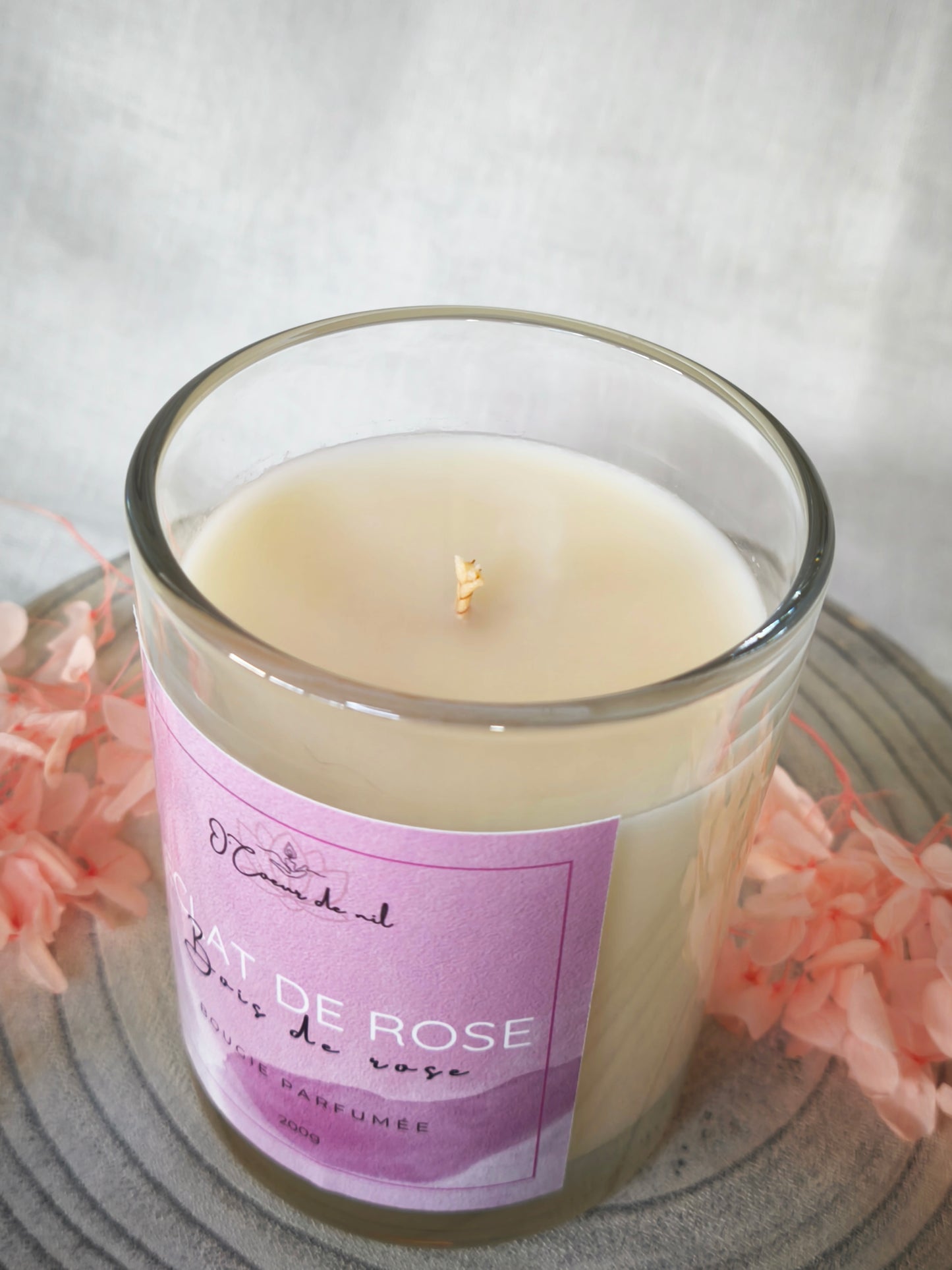 Bougie "Eclat de rose"