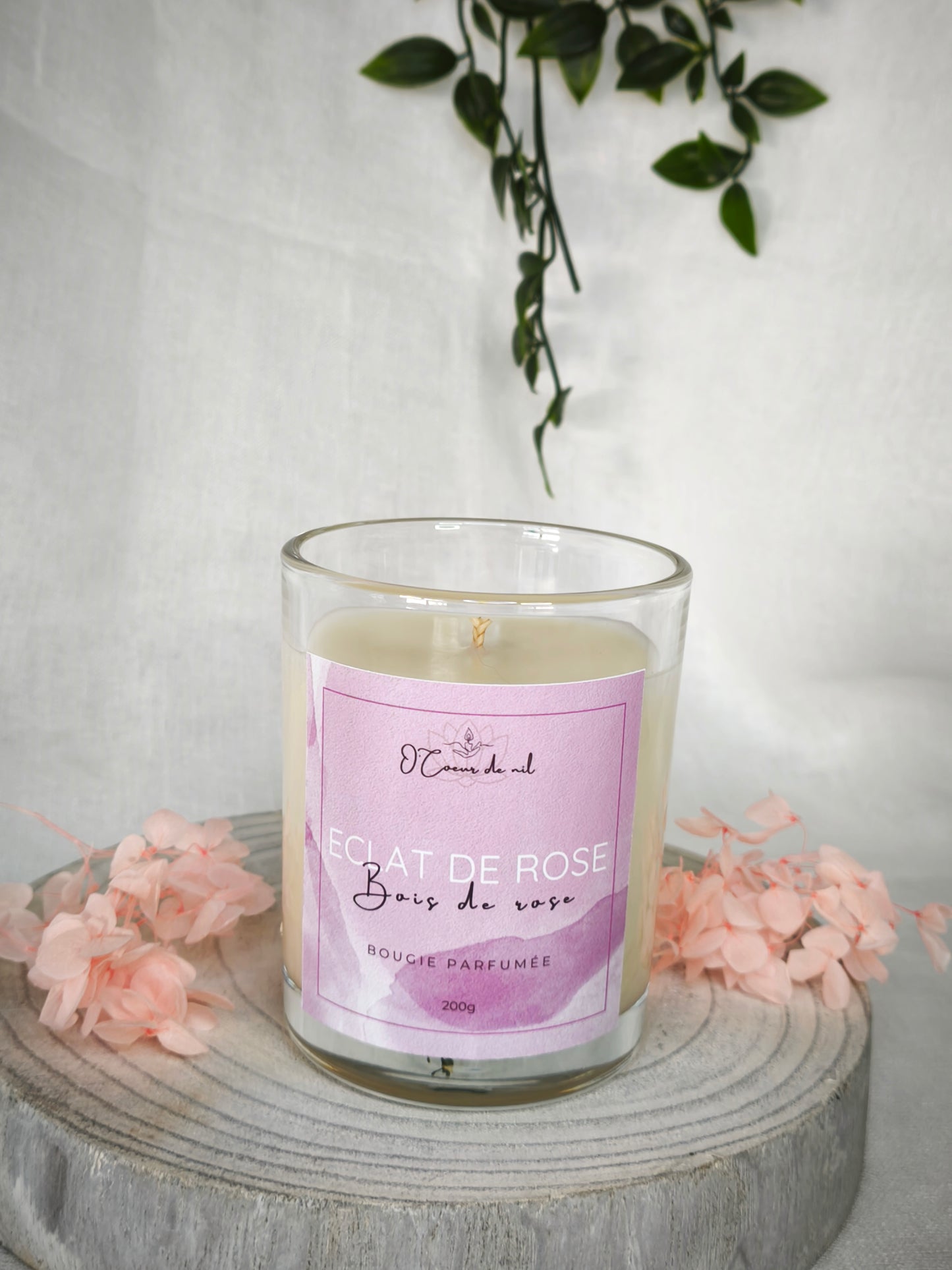Bougie "Eclat de rose"