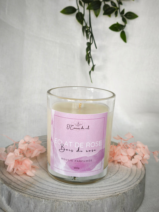 Bougie "Eclat de rose"