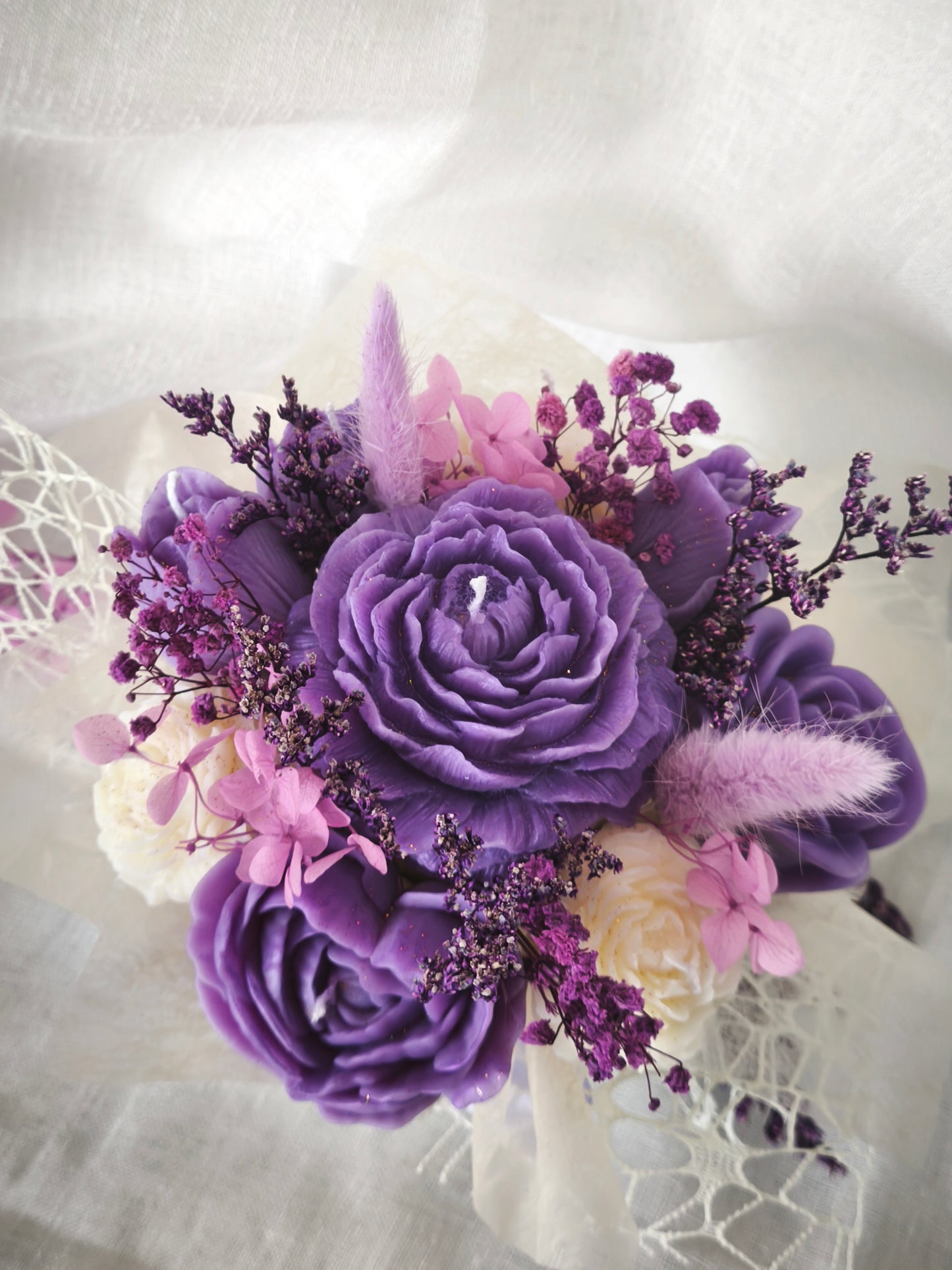 Bouquet de bougies parfumées personnalisable
