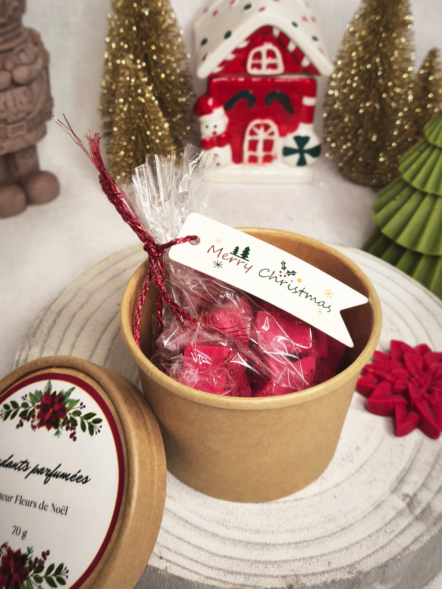 Pot de Fondants Étoilés – Fleur de Noël