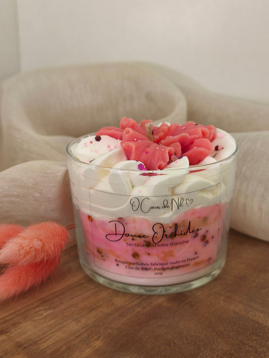 Douce Orchidée – Bougie parfumée Orchidée Blanche