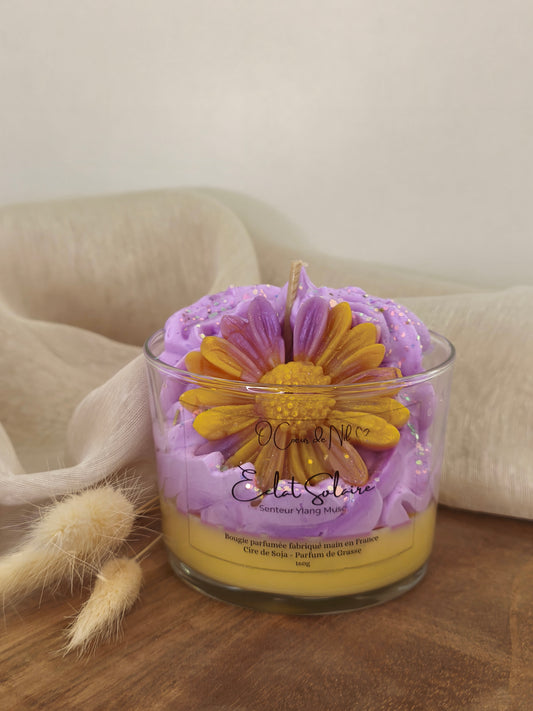 Éclat Solaire – Bougie parfumée Ylang Musc
