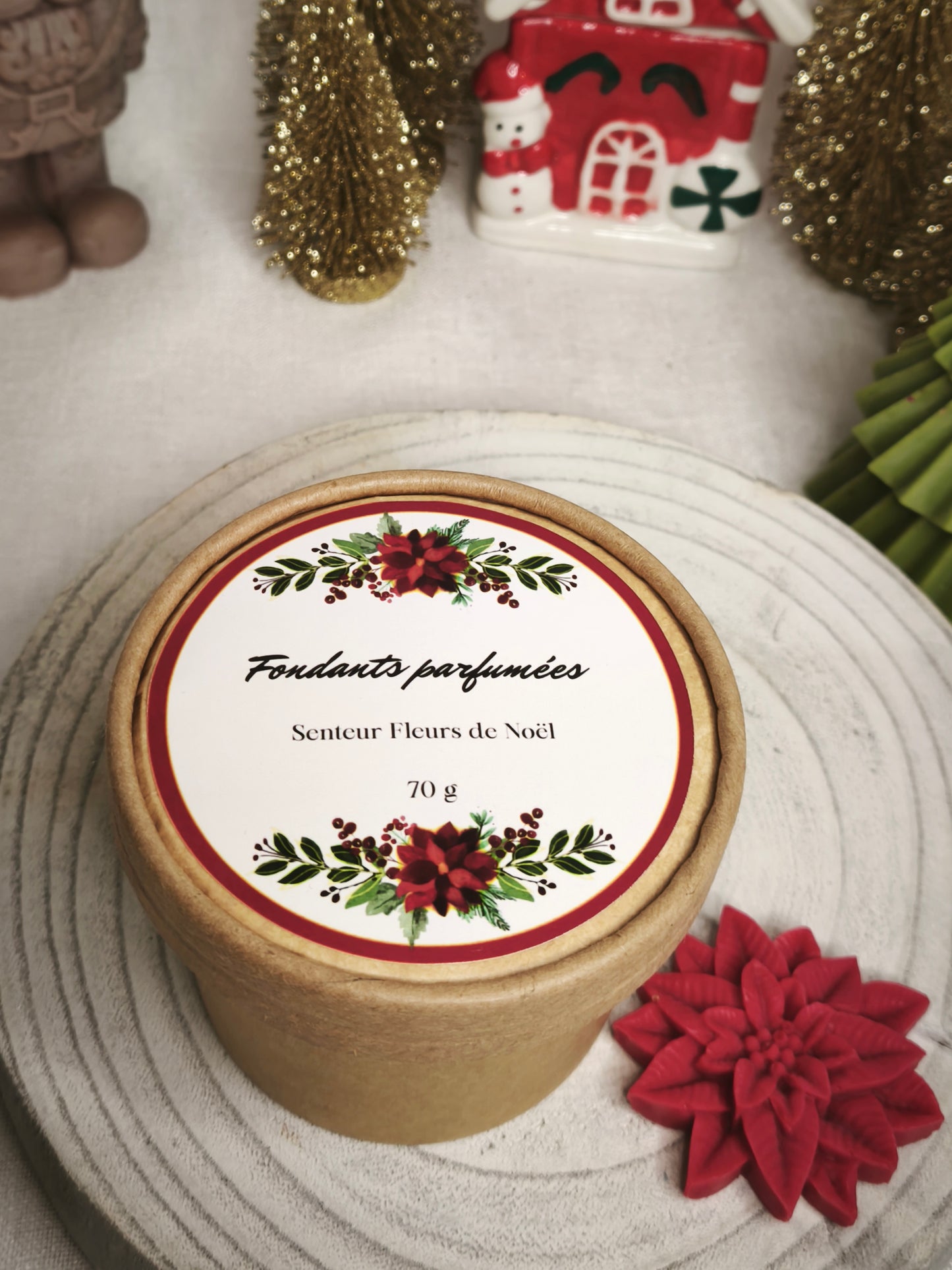 Pot de Fondants Étoilés – Fleur de Noël